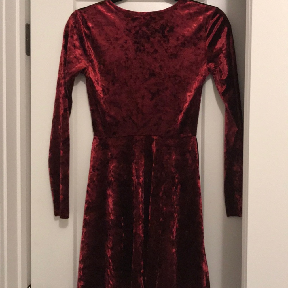 Red Velvet Mini Dress - Picture 4 of 4